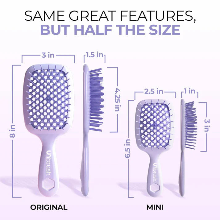 FHI Heat UNbrush Mini Detangler Brush for Pain-Free Brushing on All Wet or Dry Hair Types