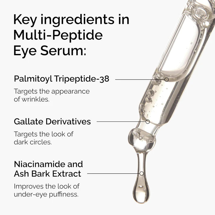 The Ordinary Multi-Peptide Eye Serum, Anti-Aging Formula for Crow’s Feet, Dark Circles