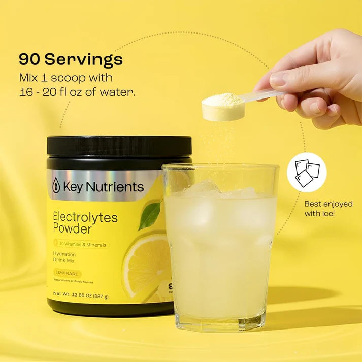 Multivitamin Electrolytes Powder No Sugar - Refreshing Lemonade Electrolyte