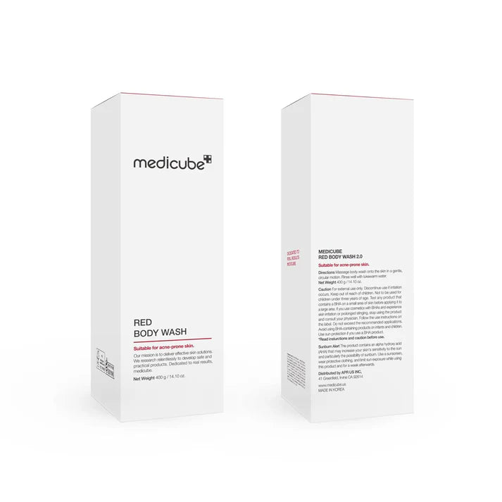 medicube Red Body Wash 14.10 Fl.oz I Low pH and Hydrating Cleanser Korean Skin Care