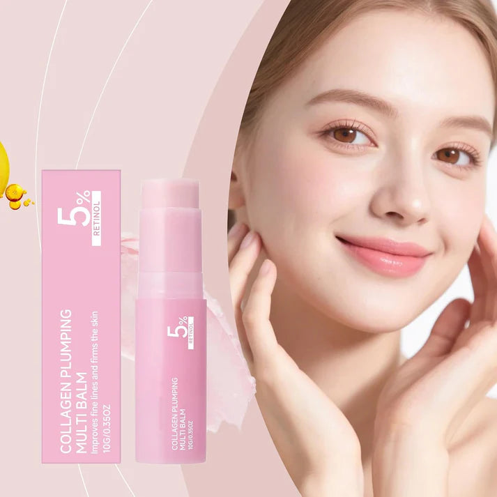 Pink Collagen Volume Multi Balm Stick, Korean Balm Stick for Face with Collagen