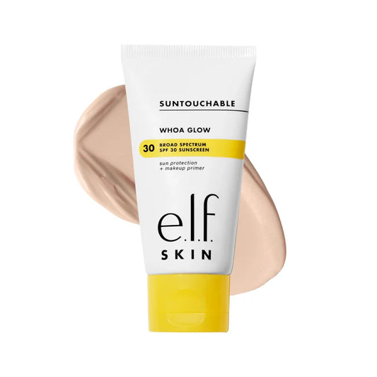 SKIN Suntouchable Whoa Glow SPF 30, Face Sunscreen & Makeup Primer with Hyaluronic Acid