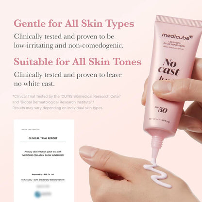 Medicube No Cast Just Glow Collagen Sunscreen Korean Skincare