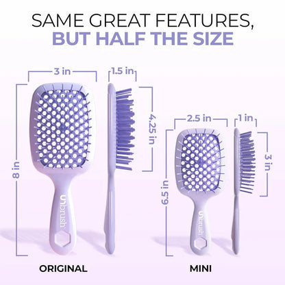 FHI Heat UNbrush Mini Detangler Brush for Pain-Free Brushing on All Wet or Dry Hair Types