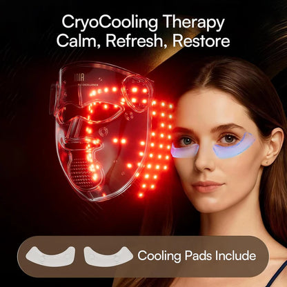 INIA Glow 4D Wireless Red Light Therapy Mask for face