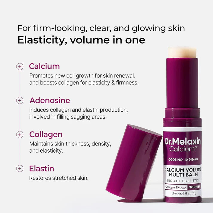 Dr.Melaxin Collagen Multi Balm Stick, Calcium & Adenosine Wrinkle Stick for Eye Neck & Face