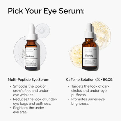 The Ordinary Multi-Peptide Eye Serum, Anti-Aging Formula for Crow’s Feet, Dark Circles