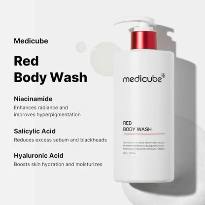 medicube Red Body Wash 14.10 Fl.oz I Low pH and Hydrating Cleanser Korean Skin Care