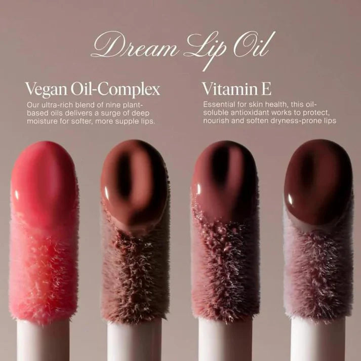 Summer Fridays Dream Lip Oil - Hydrating Tinted Lip Gloss Oil - Non-Sticky Formula with Skincare Benefits for Long-Lasting Softness