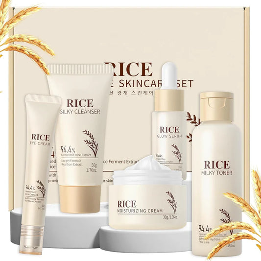 LAIKOU Skin Care Set, Korean Skin Care 5pcs for Women Teen Girls Mom Daughter