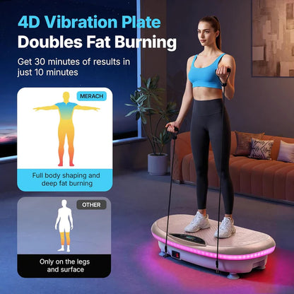 MERACH Vibration Plate Exercise Machine, Weight Loss Muscle Activation.