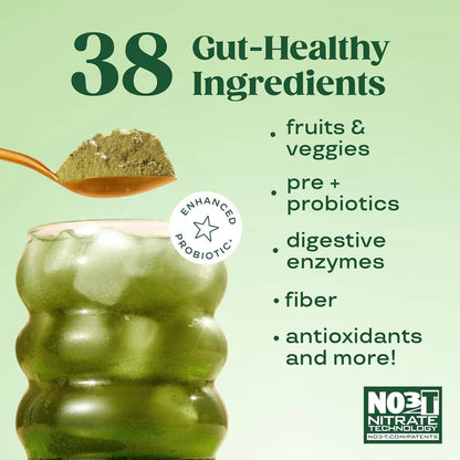 Bloom Nutrition Superfood Greens Powder, Digestive Enzymes with Probiotics and Prebiotics,