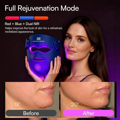 INIA Glow 4D Wireless Red Light Therapy Mask for face