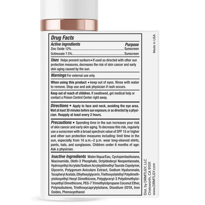 Hydrating Dewy Tinted Sunscreen for Face with Zinc Oxide & Octinoxate
