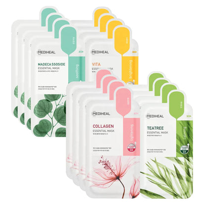 Mediheal New Essential HERO 16 pack Korean Skincare Facial Sheet Mask