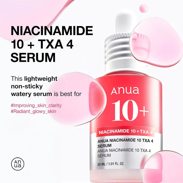 Anua 3-Step Glass Skin Beginner Set, Oil Cleanser and Face Wash with Facial Serum Set