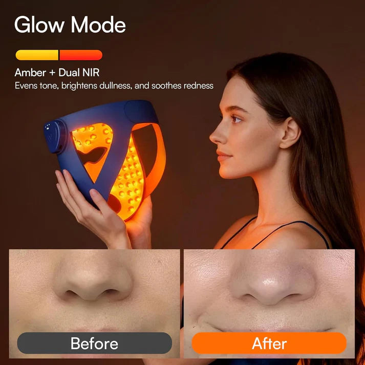 INIA Glow 4D Wireless Red Light Therapy Mask for face