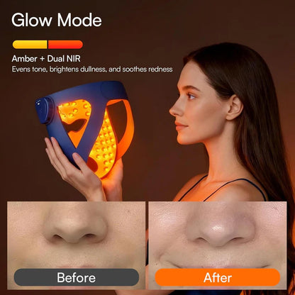 INIA Glow 4D Wireless Red Light Therapy Mask for face