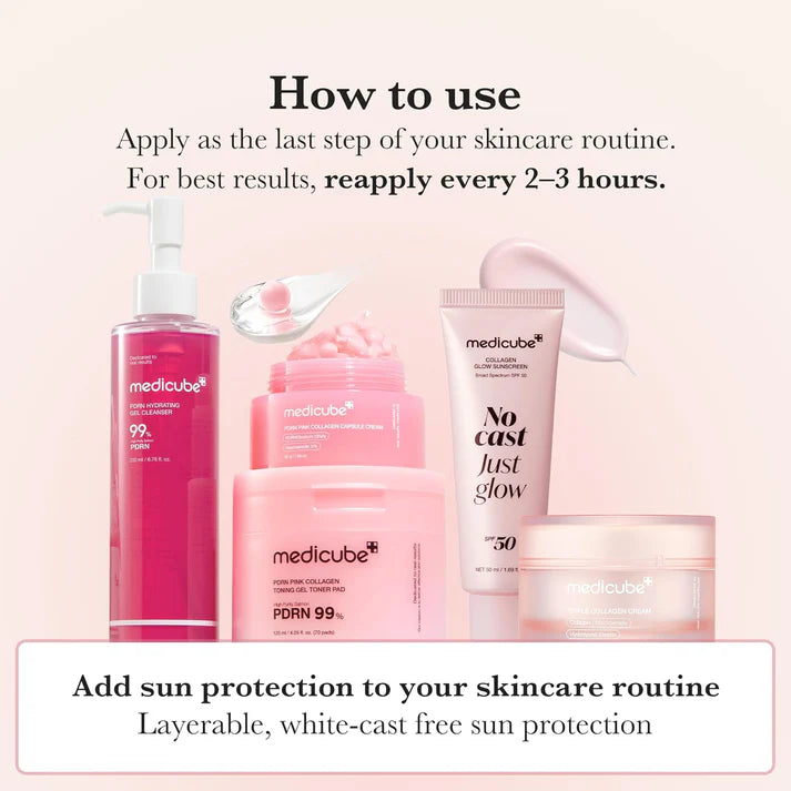 Medicube No Cast Just Glow Collagen Sunscreen Korean Skincare
