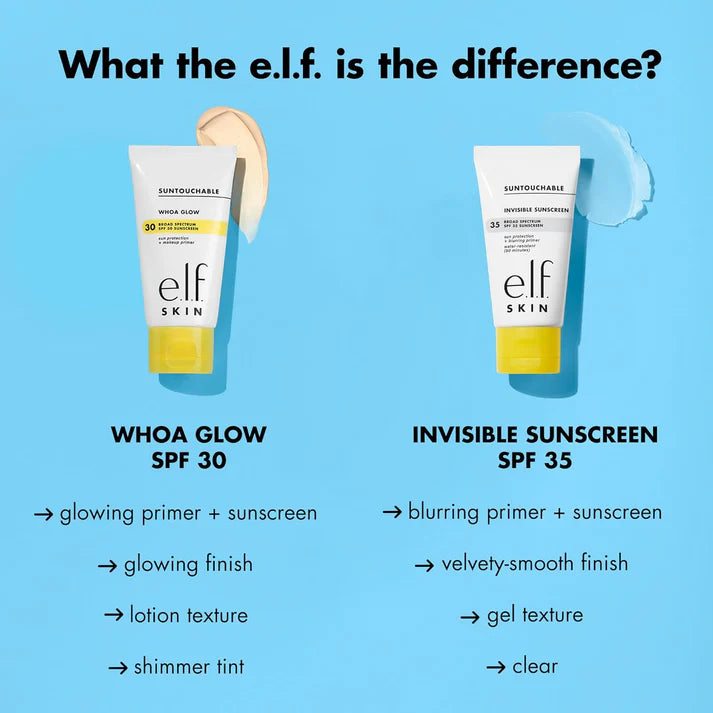 SKIN Suntouchable Invisible SPF 35 Sunscreen, Lightweight Gel for Under Makeup,