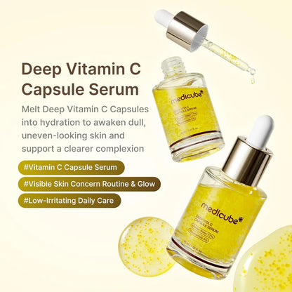 Medicube Deep Vitamin C Capsule Serum | Hydrating Vitamin C Serum for Dull & Uneven-Looking Skin