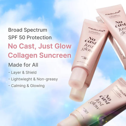 Medicube No Cast Just Glow Collagen Sunscreen Korean Skincare