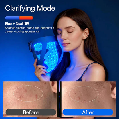 INIA Glow 4D Wireless Red Light Therapy Mask for face