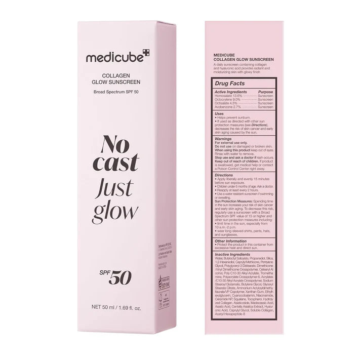 Medicube No Cast Just Glow Collagen Sunscreen Korean Skincare