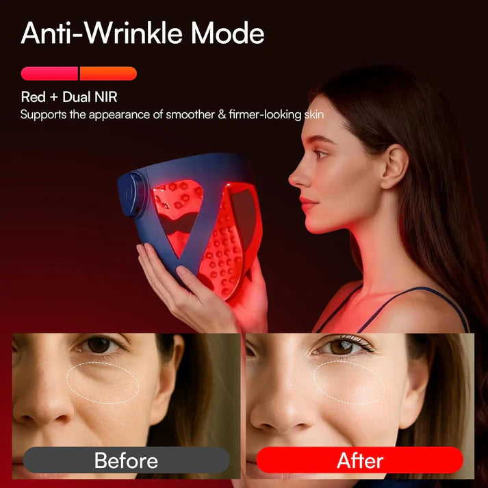 INIA Glow 4D Wireless Red Light Therapy Mask for face