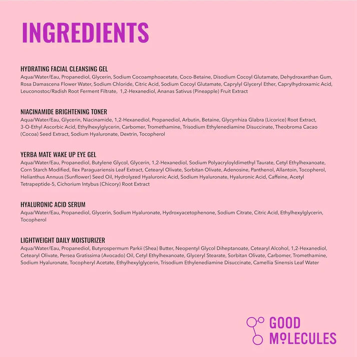 Good Molecules Daily Skincare Routine Set 5 Pieces