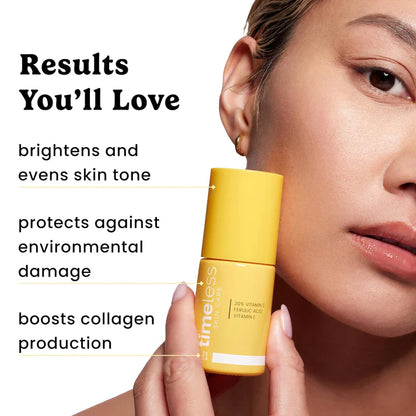 Timeless Skin Care Vitamin C Serum with Vitamin E & Ferulic Acid - Brightening Serum