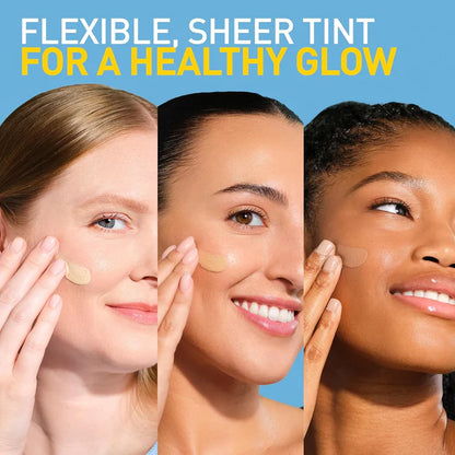 CeraVe Hydrating Mineral Sunscreen SPF 30, Blends Seamlessly For Healthy Glow, Light