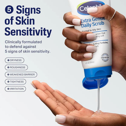 Cetaphil Exfoliating Face Wash, Extra Gentle Daily Face Scrub, Gently Exfoliates &amp; Cleanses